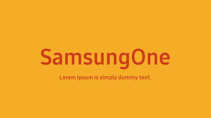 SamsungOne Font Family