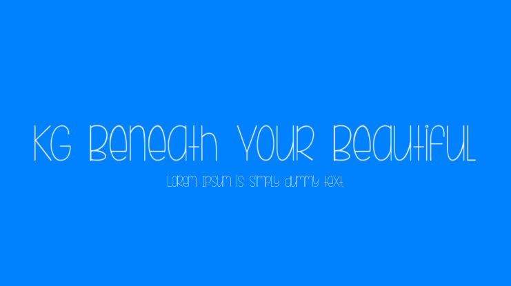 KG Beneath Your Beautiful Font Family