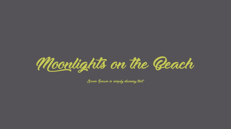Moonlights on the Beach Font