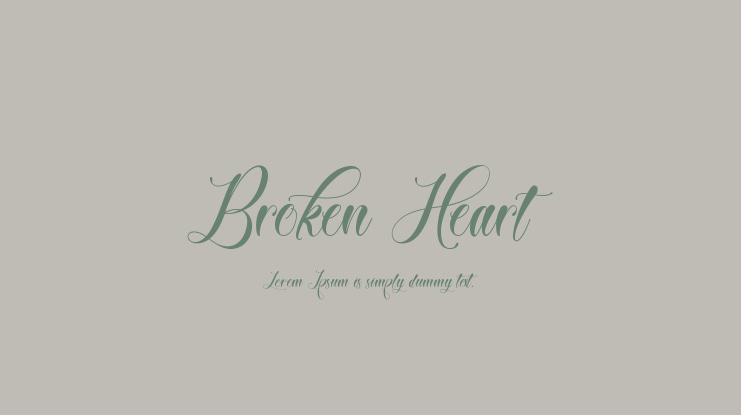 Broken Heart Font