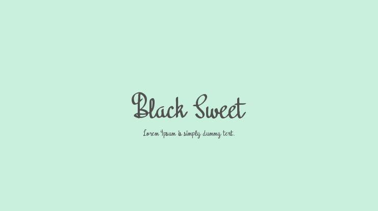 Black Sweet Font