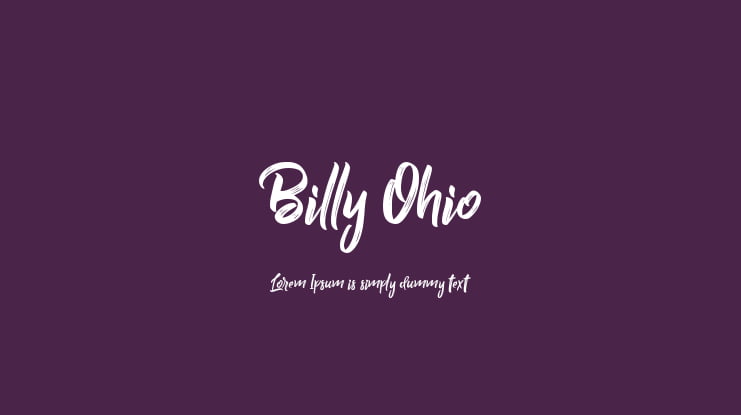 Billy Ohio Font Family