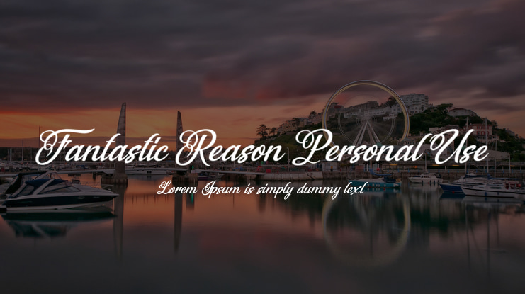 Fantastic Reason Personal Use Font