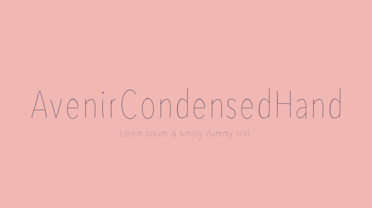 AvenirCondensedHand Font
