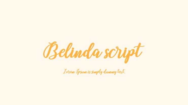 Belinda script Font Family