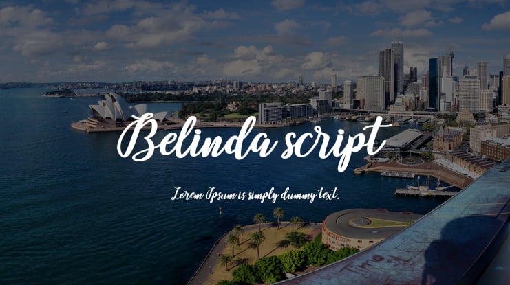 Belinda script Font Family