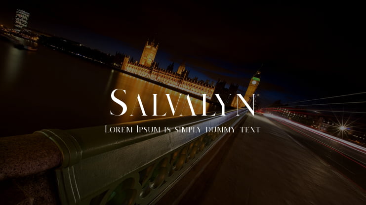 Salvalyn Font Family