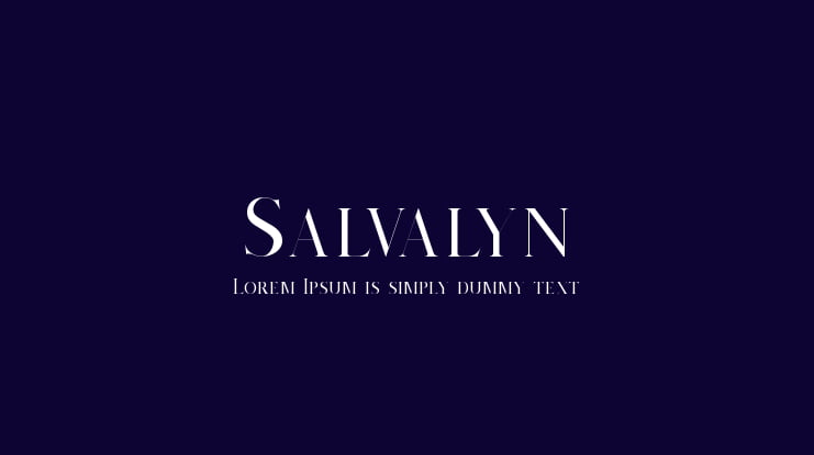 Salvalyn Font Family