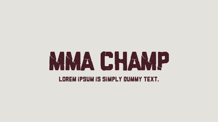 MMA champ Font
