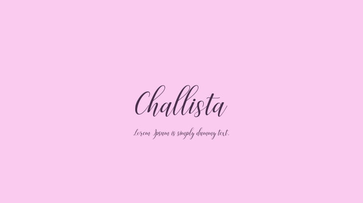 Challista Font Family