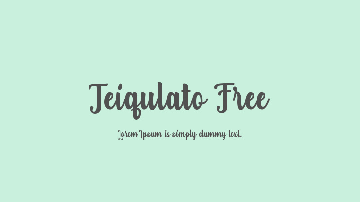 Teiqulato Free Font