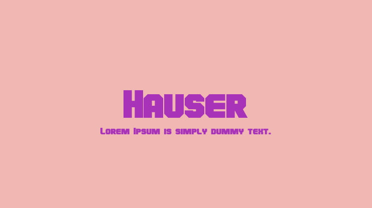 Hauser Font Family