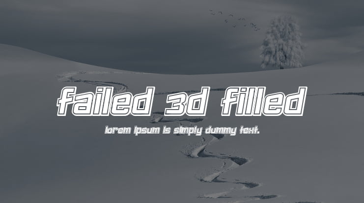 Failed 3d Filled Font Family