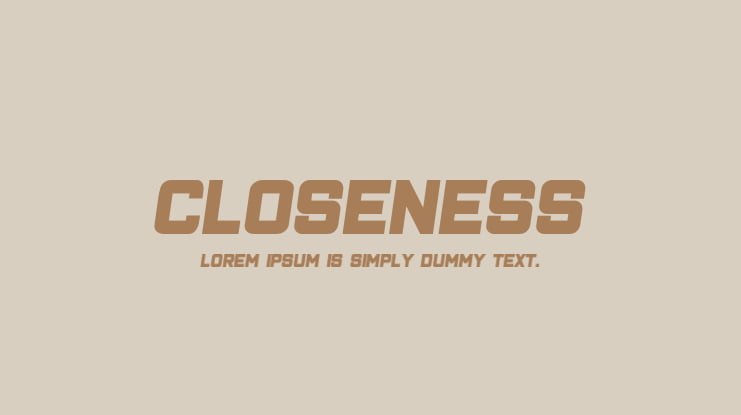 Closeness Font Family