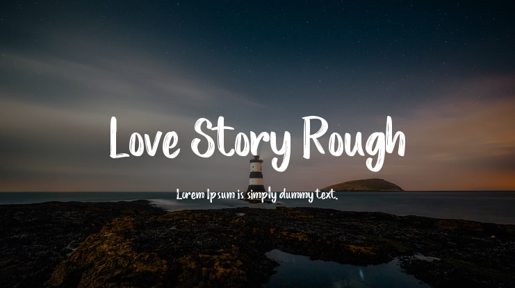 Love Story Rough Font