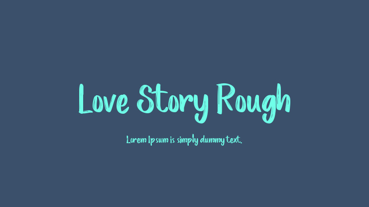 Love Story Rough Font