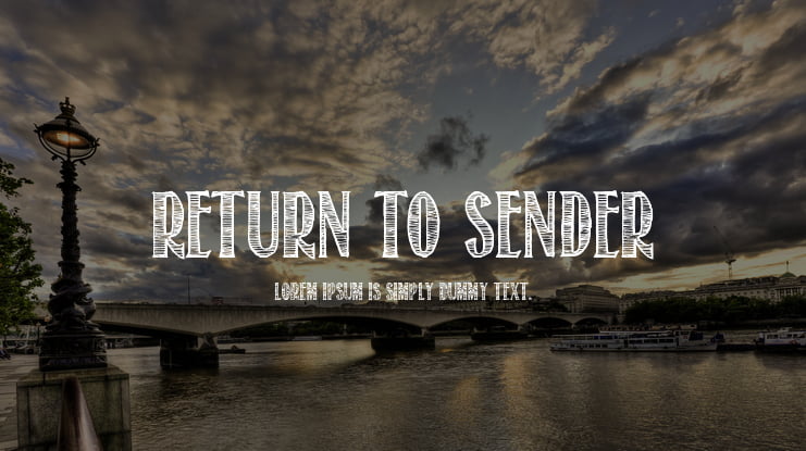 Return To Sender Font