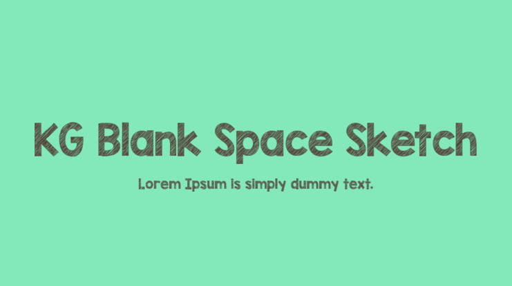KG Blank Space Sketch Font Family