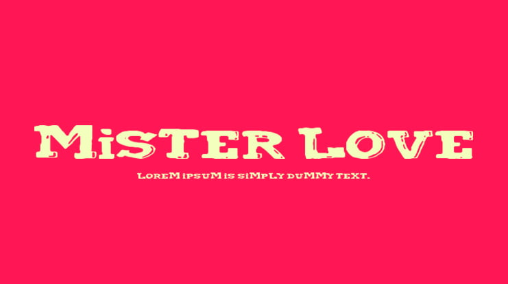Mister Love Font