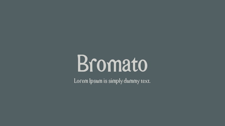 Bromato Font