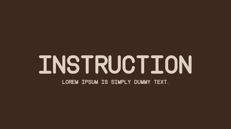 Instruction Font Family