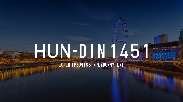 HUN-din 1451 Font