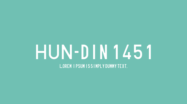 HUN-din 1451 Font
