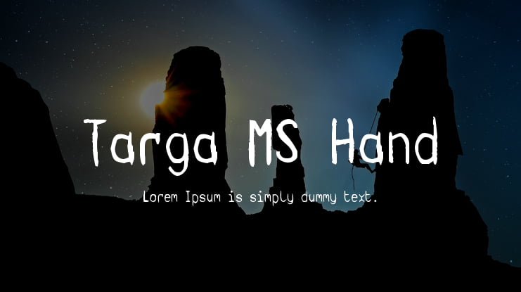 Targa MS Hand Font Family