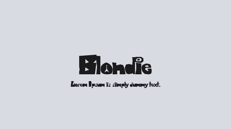 Blondie Font