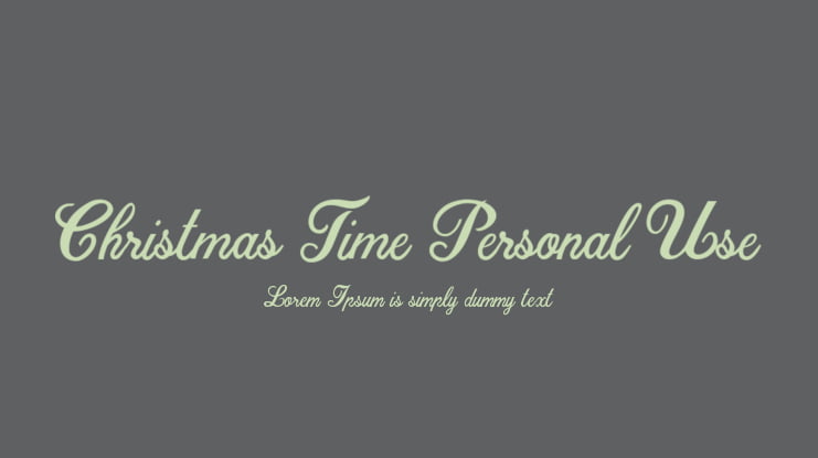 Christmas Time Personal Use Font