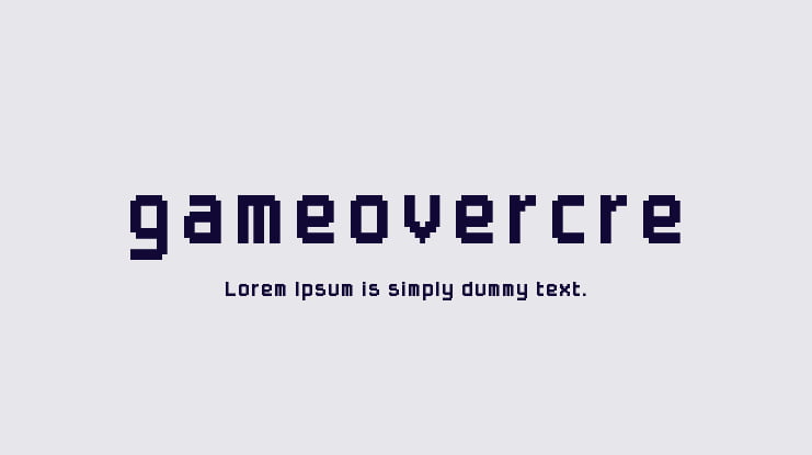 gameovercre Font