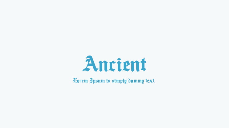 Ancient Font