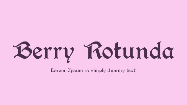 Berry Rotunda Font