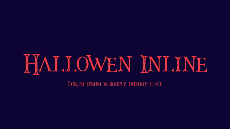 Hallowen Inline Font Family