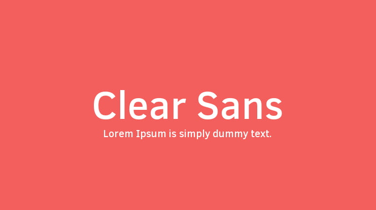 Clear Sans Font Family
