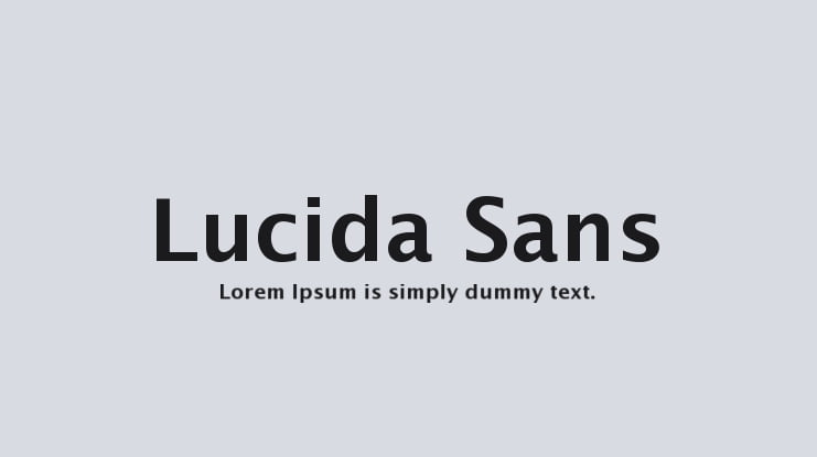 Lucida Sans Font Family