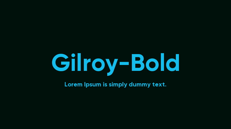 Gilroy-Bold Font Family