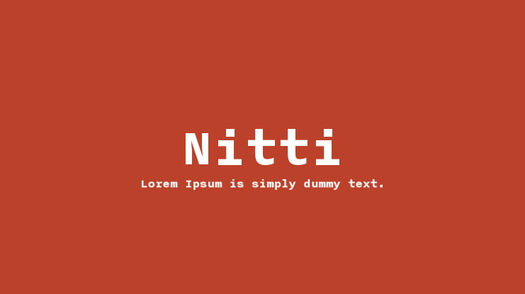 Nitti Font Family