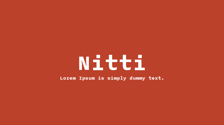 Nitti Font Family