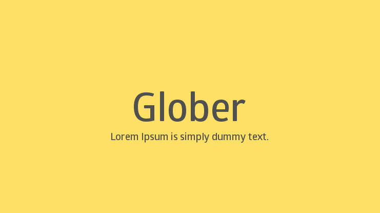 Glober Font Family