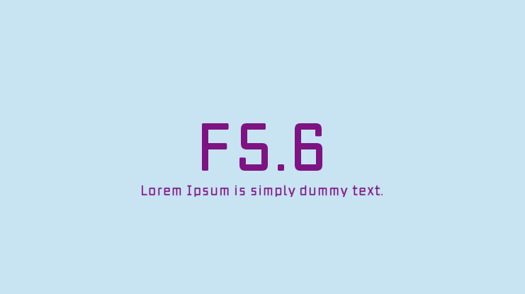 F5.6 Font