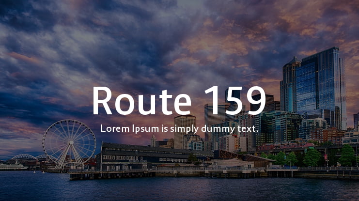 Route 159 Font Family