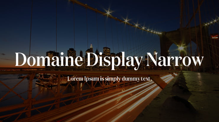 Domaine Display Narrow Font Family
