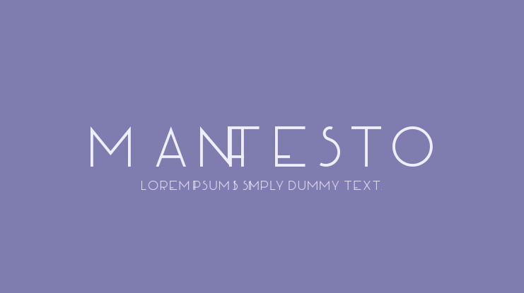 MANIFESTO Font