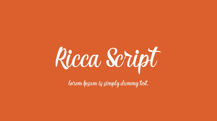 Ricca Script Font