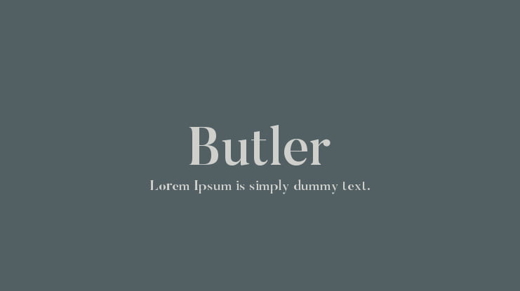 Butler Font Family