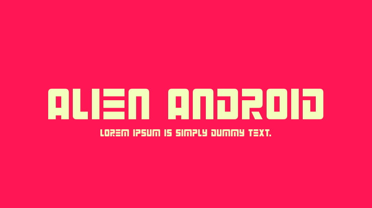Alien Android Font Family