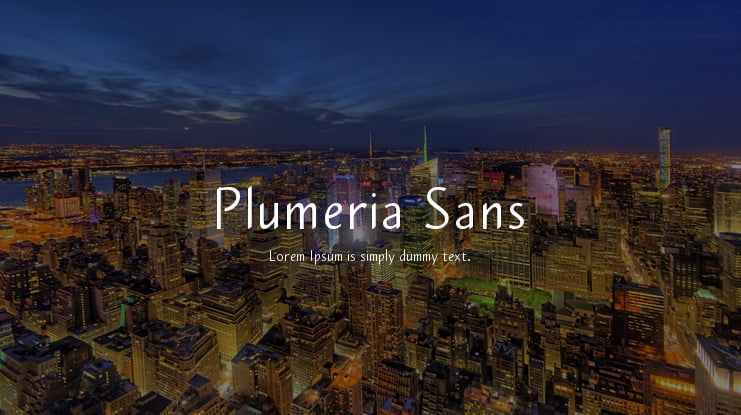 Plumeria Sans Font