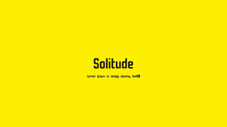 Solitude Font