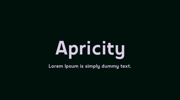 Apricity Font Family
